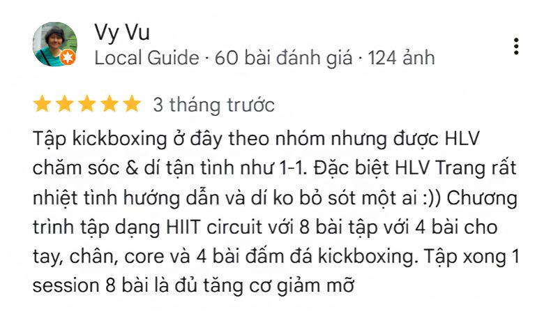 Cảm nhận của học viên dành cho Fight100