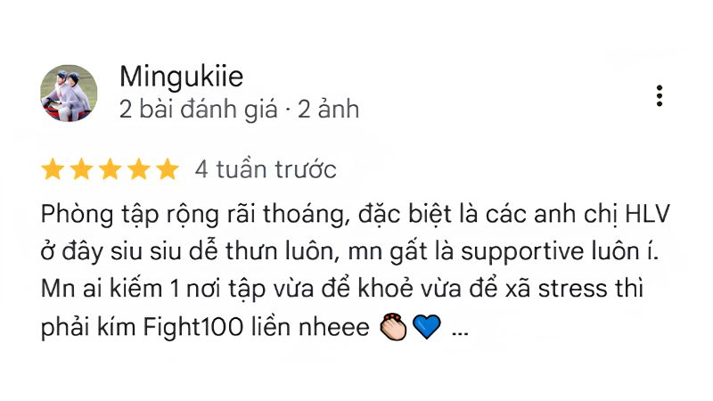 Review của học viên về Fight100