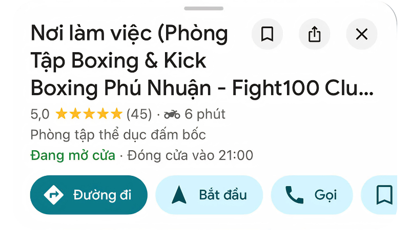 Review của học viên Fight100 cho từng cơ sở