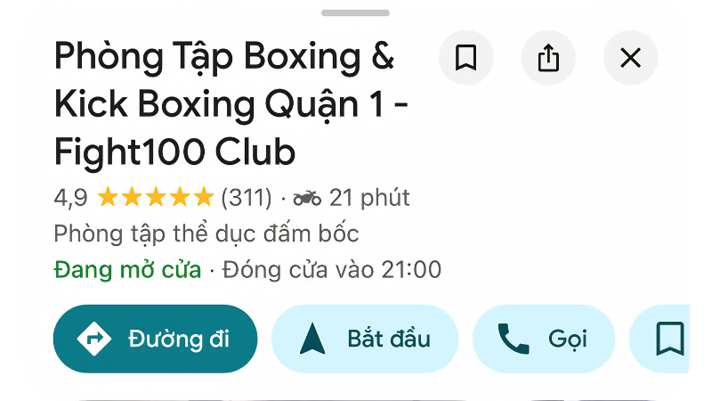 Review của học viên Fight100 cho từng cơ sở