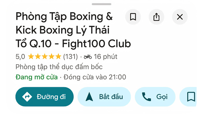 Review của học viên Fight100 cho từng cơ sở