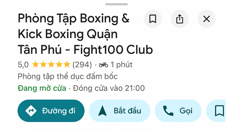 Review của học viên Fight100 cho từng cơ sở