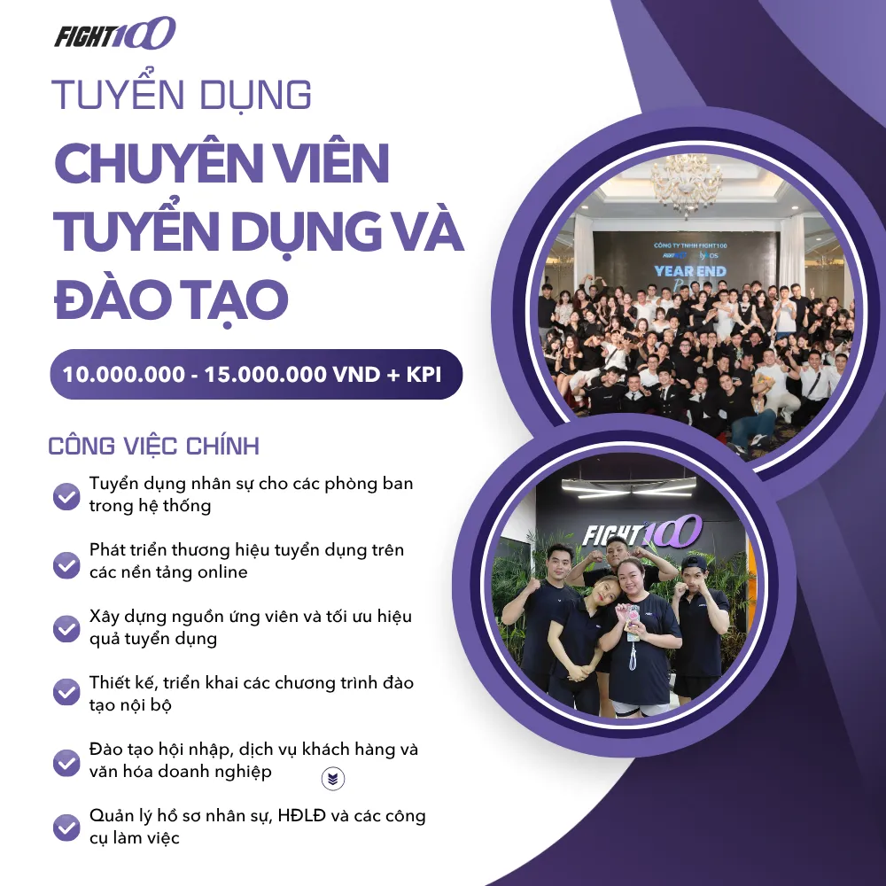 Tuyển dụng chuyên viên Tuyển Dụng và Đào Tạo
