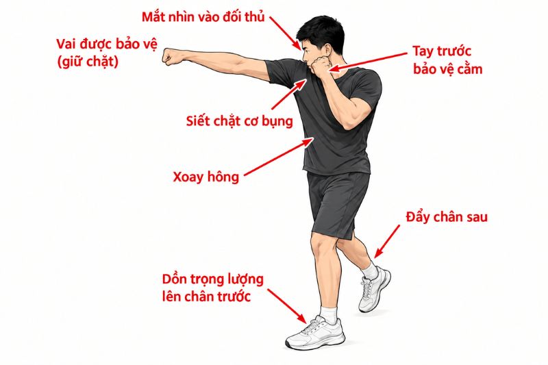 Cách đấm Boxing mạnh, nhanh và chính xác cho người mới 5 Cách đấm boxing đúng và chính xác