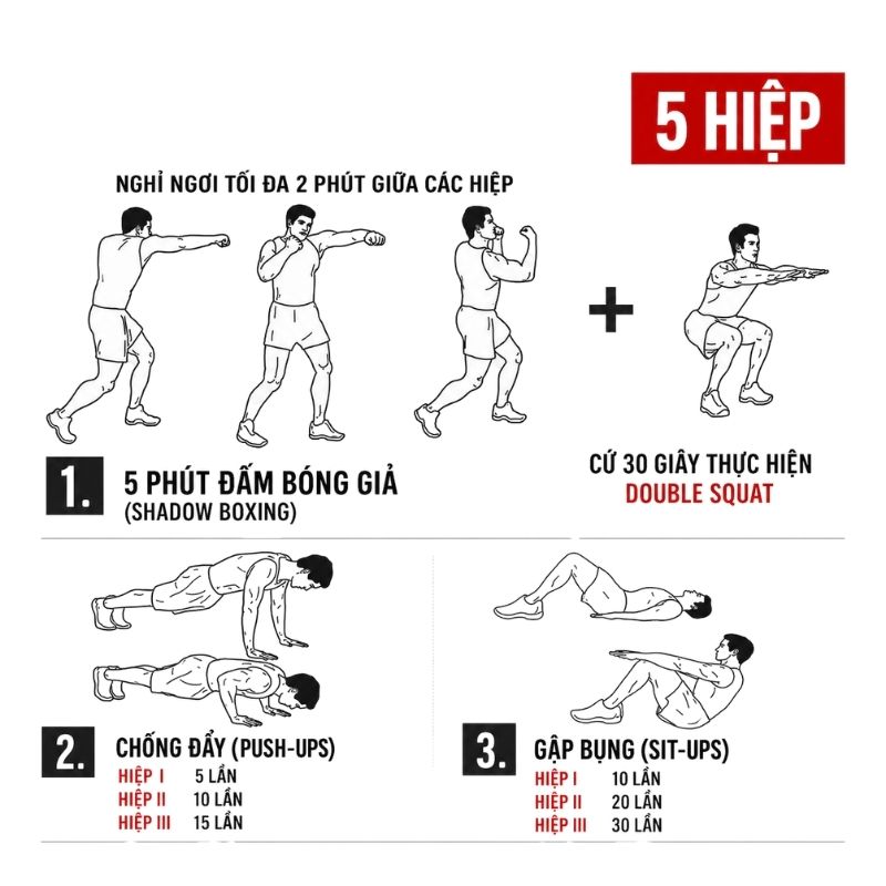 Thời lượng một buổi tập boxing tại nhà