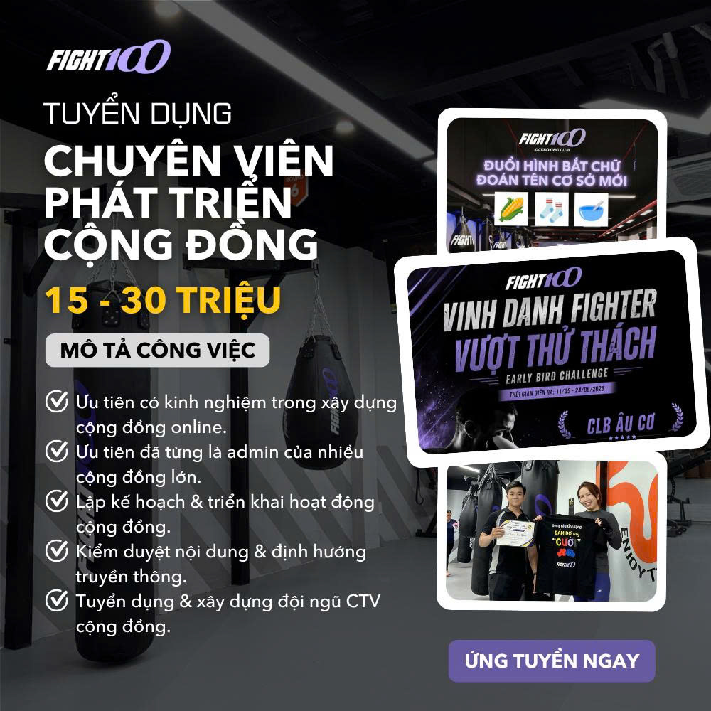 Tuyển dụng Chuyên Viên Phát Triển Cộng Đồng - Thu nhập 15 - 30 triệu